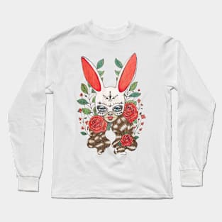 In my garden of rabbits and roses Long Sleeve T-Shirt